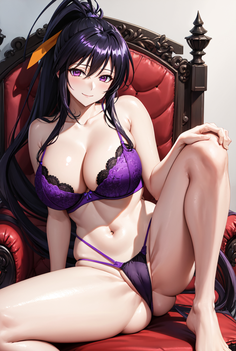 Đọc truyện hentai Tuyển tập Albums Art hentai - Chap 300 - Purple lingerie Akeno
