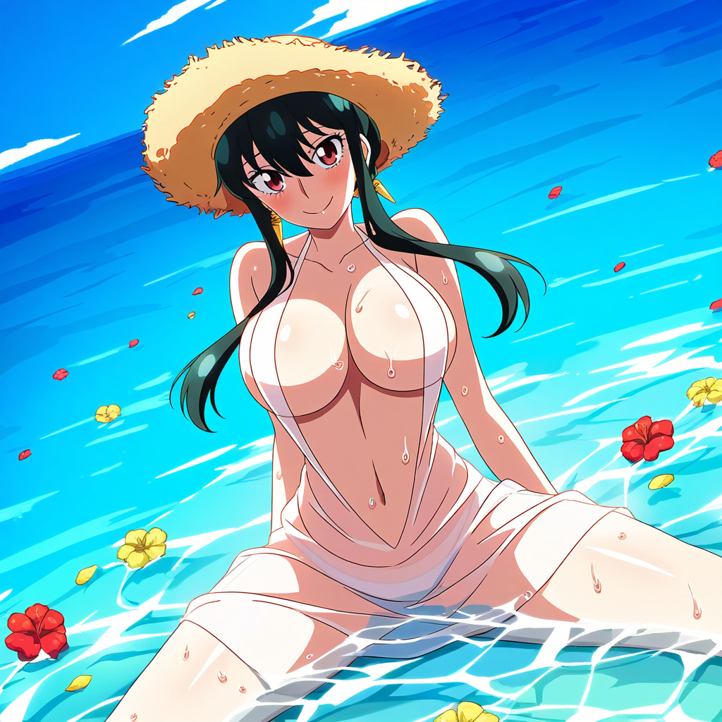 Đọc truyện hentai Tuyển tập Albums Art hentai - Chap 322 - Yor Forger AI illustration straw hat