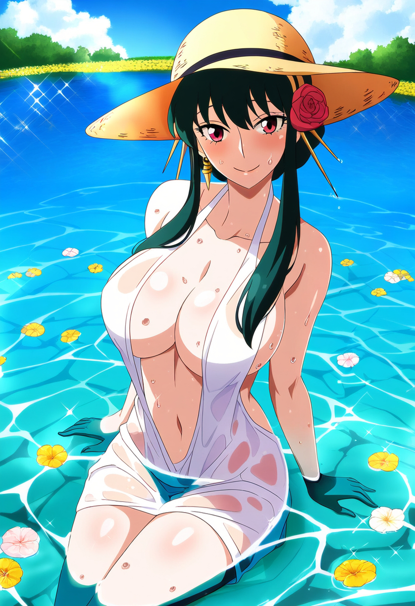 Đọc truyện hentai Tuyển tập Albums Art hentai - Chap 322 - Yor Forger AI illustration straw hat