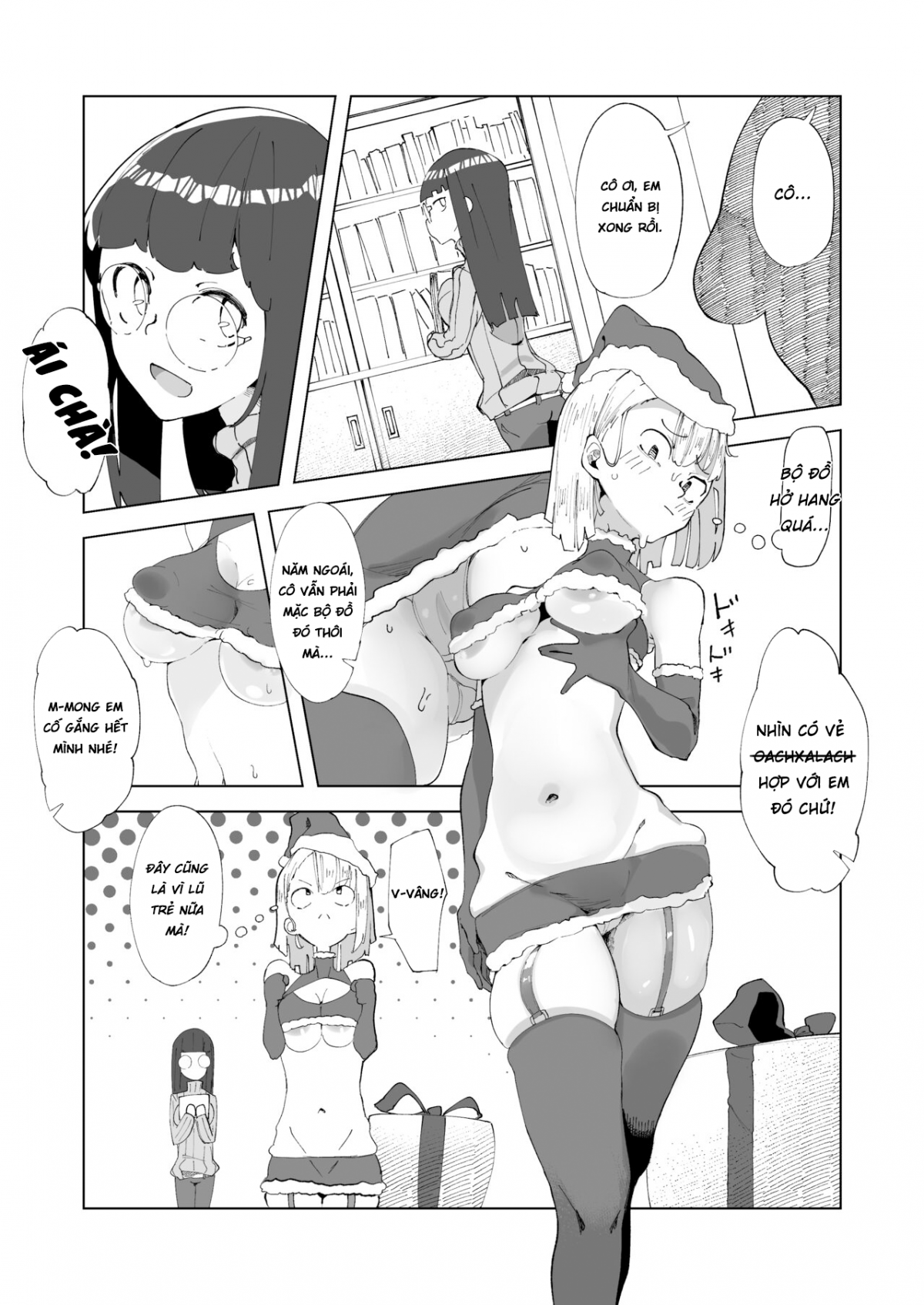 Đọc truyện hentai Chị trông trẻ đóng giả làm ông già Noel và lũ trẻ - Oneshot
