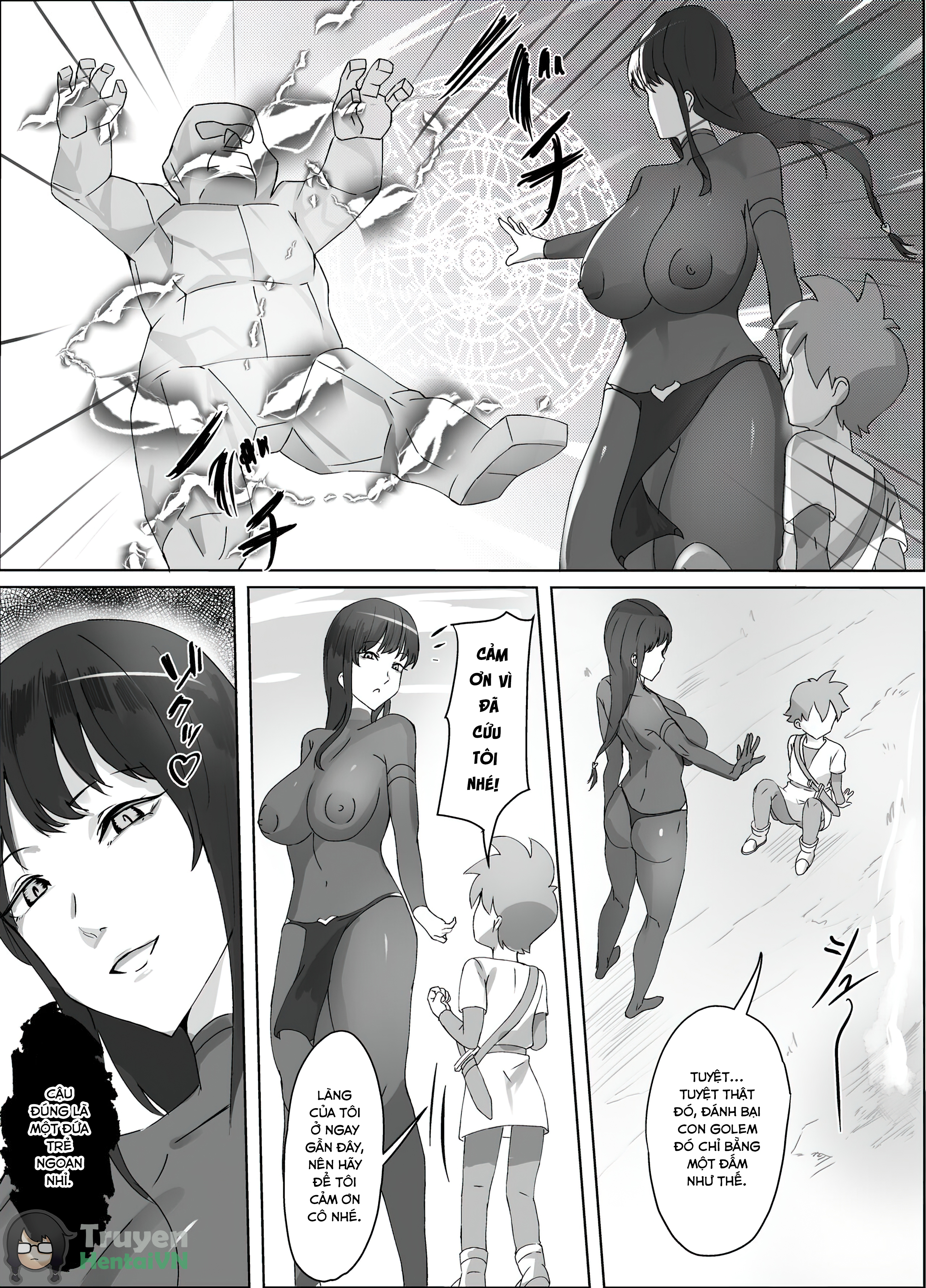 Đọc truyện hentai Kuro Majutsushi no Onee-san ni Kiniirarete Shiborareru Hanashi - oneshot
