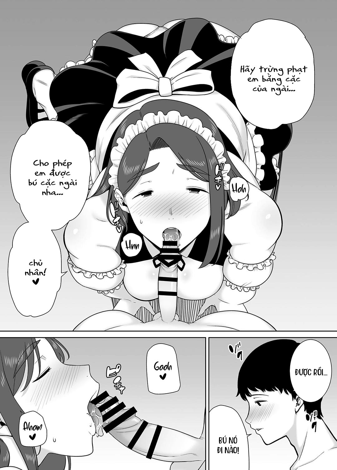 Đọc truyện hentai Mẹ là người phụ nữ mà tôi yêu - Chap 7B - Đồng phục hầu gái