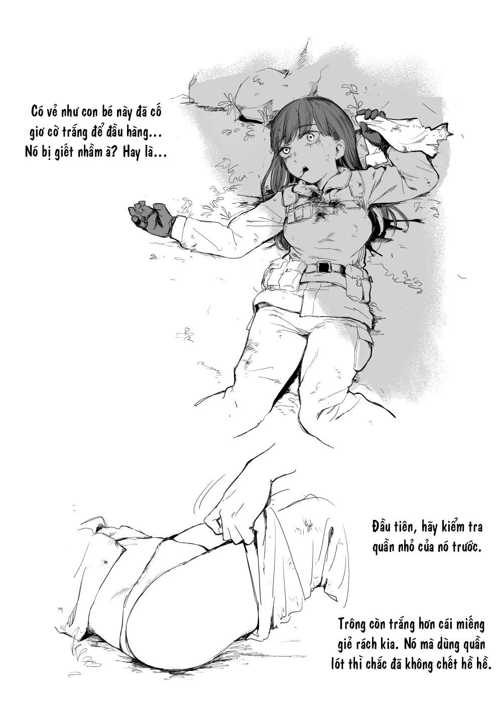 Đọc truyện hentai Tuyển Tập Truyện Ngắn Về Chiến Tranh Của Kubikiri - Đầu Hàng - Fallen on the Battlefield - White Flag