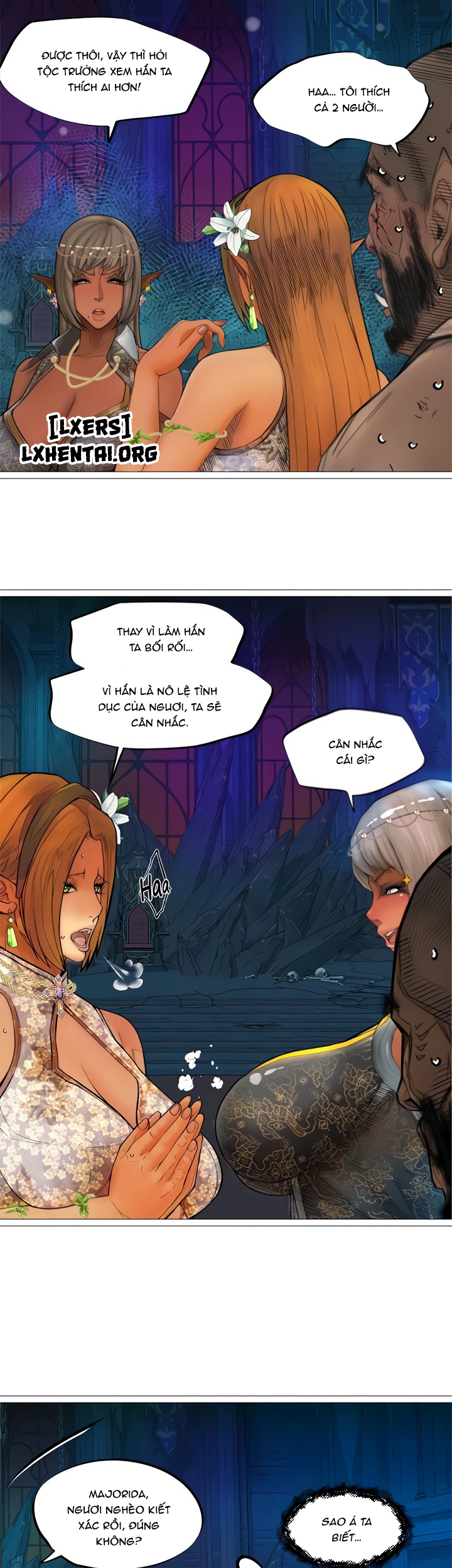 Đọc truyện hentai Nữ Hoàng Dark Elf Và Nô Lệ Orc - Chap 31 - END
