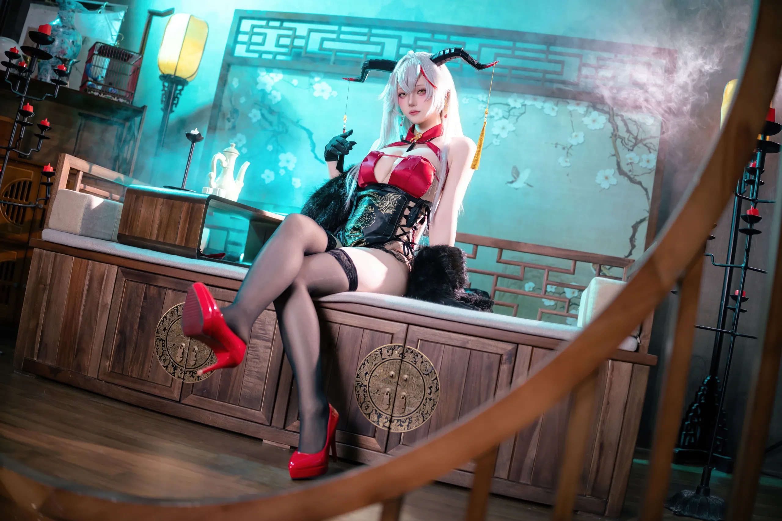 Đọc truyện hentai Tuyển tập Albums siêu phẩm Cosplay - Chap 1125 - Yukako - Azur Lane Aegir Cheongsam
