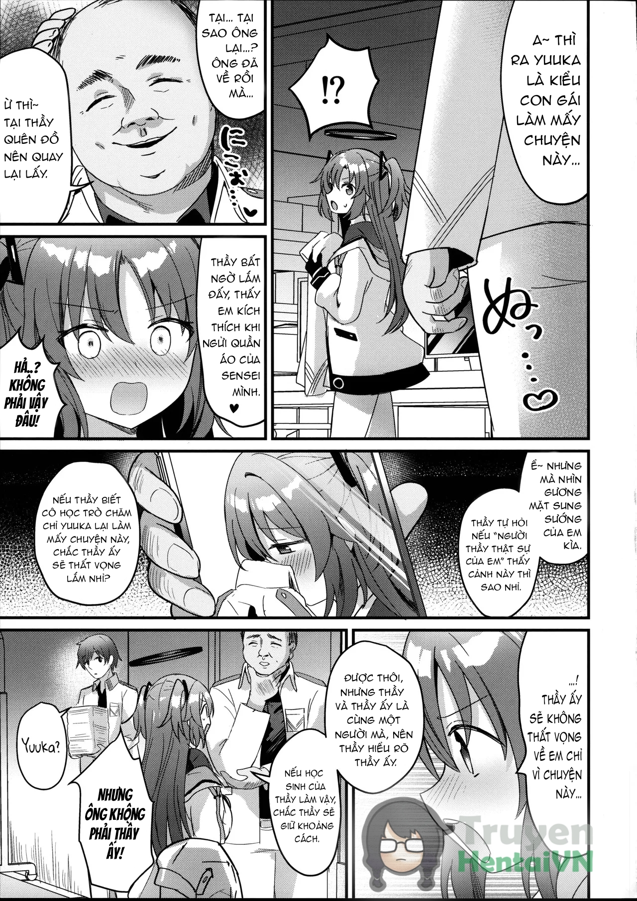 Đọc truyện hentai ENG-Chiune_Kimodebu Sugite Kivotos o Horoboshita Sensei ga Bessekaisen no Yuuka o NTR Ryoujoku suru Hon - Oneshot