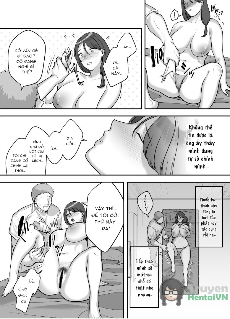 Đọc truyện hentai Less na Hitozuma ga Akutoku Massage ni Hamaru Riyuu - Oneshot