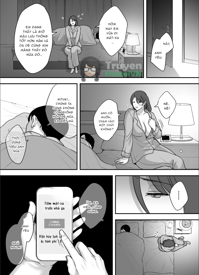 Đọc truyện hentai Less na Hitozuma ga Akutoku Massage ni Hamaru Riyuu - Oneshot