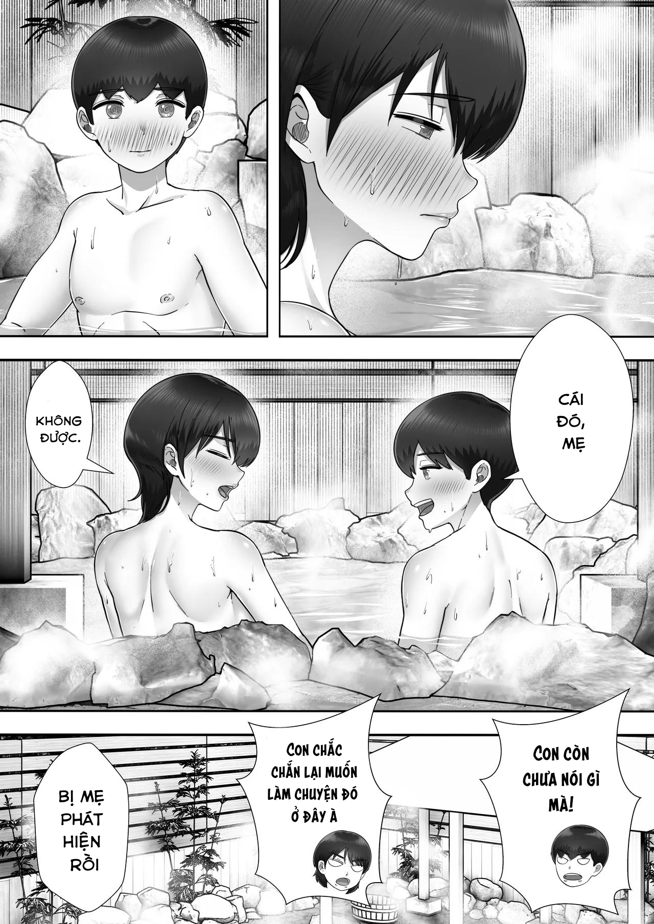 Đọc truyện hentai Daisuki Kaa-chan to Onsen Haramase Ryokou - Oneshot